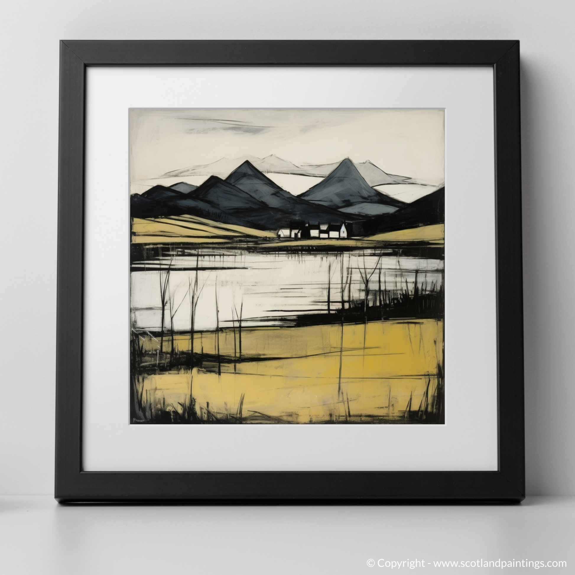 Art Print of Loch Awe, Argyll and Bute with a black frame