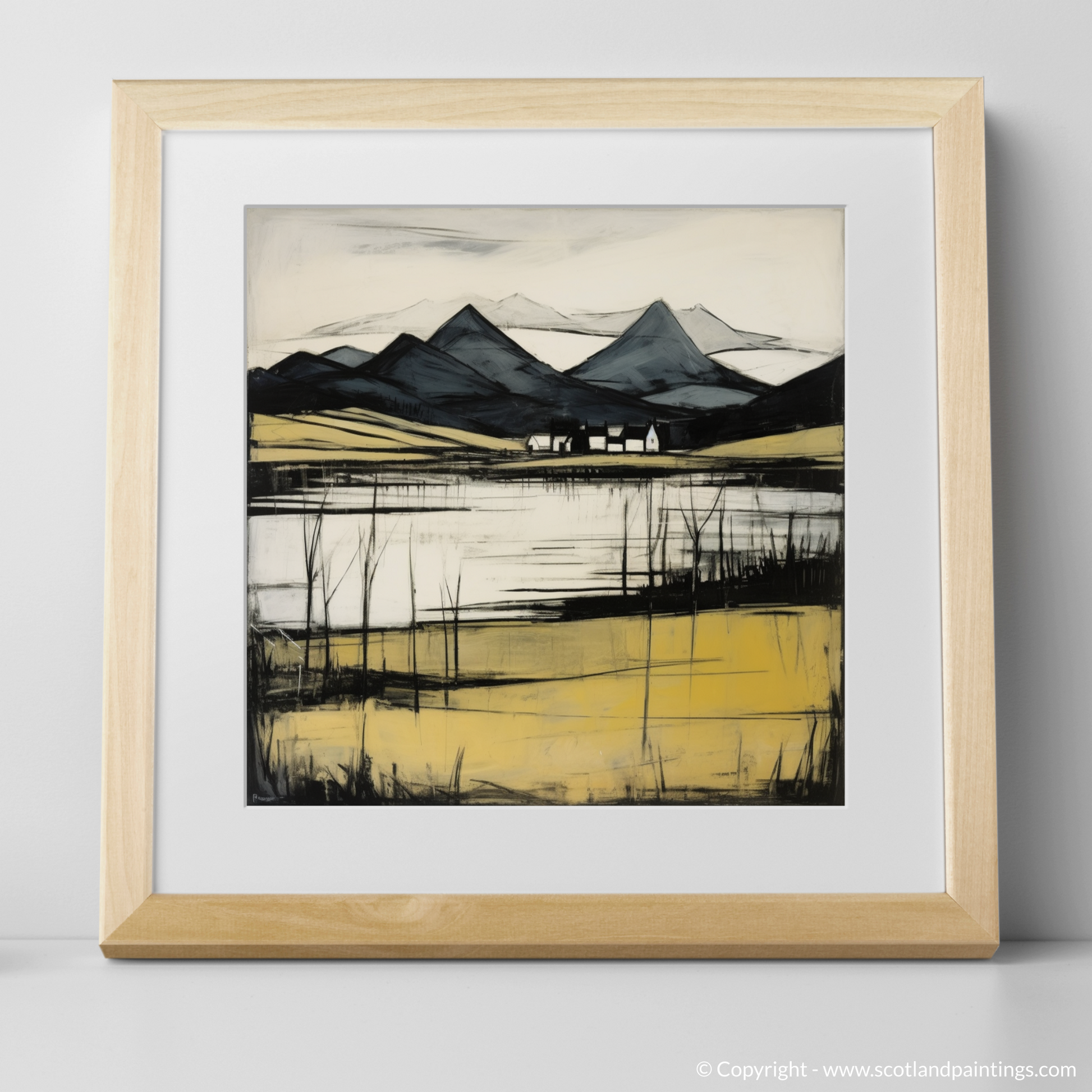 Art Print of Loch Awe, Argyll and Bute with a natural frame