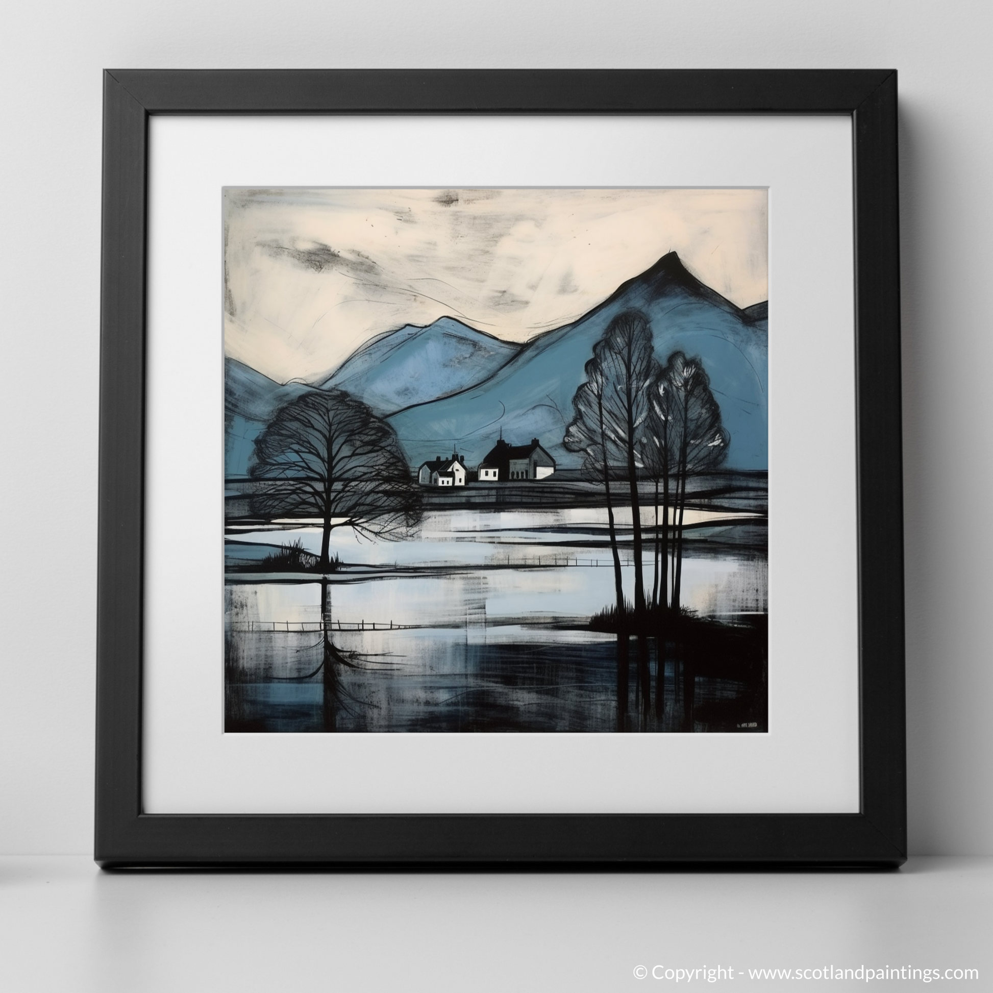 Art Print of Loch Awe, Argyll and Bute with a black frame