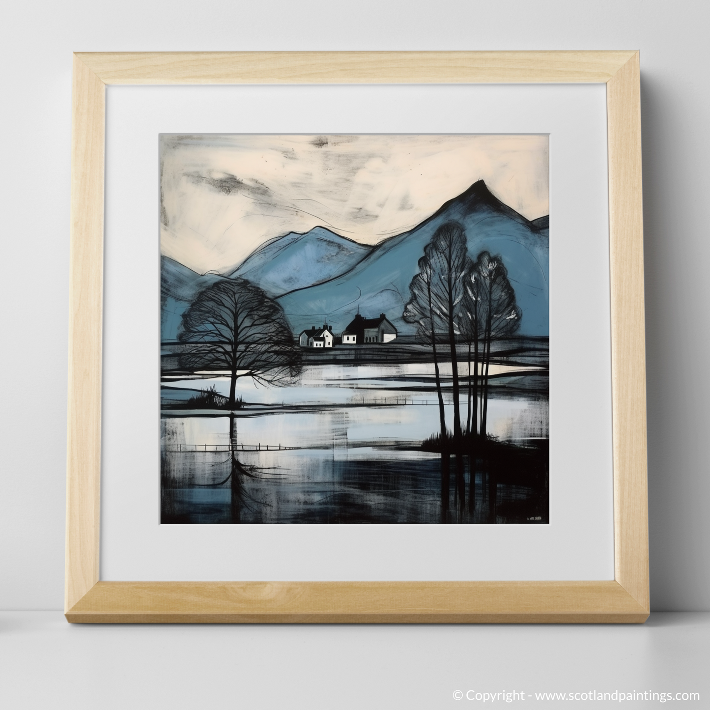 Art Print of Loch Awe, Argyll and Bute with a natural frame