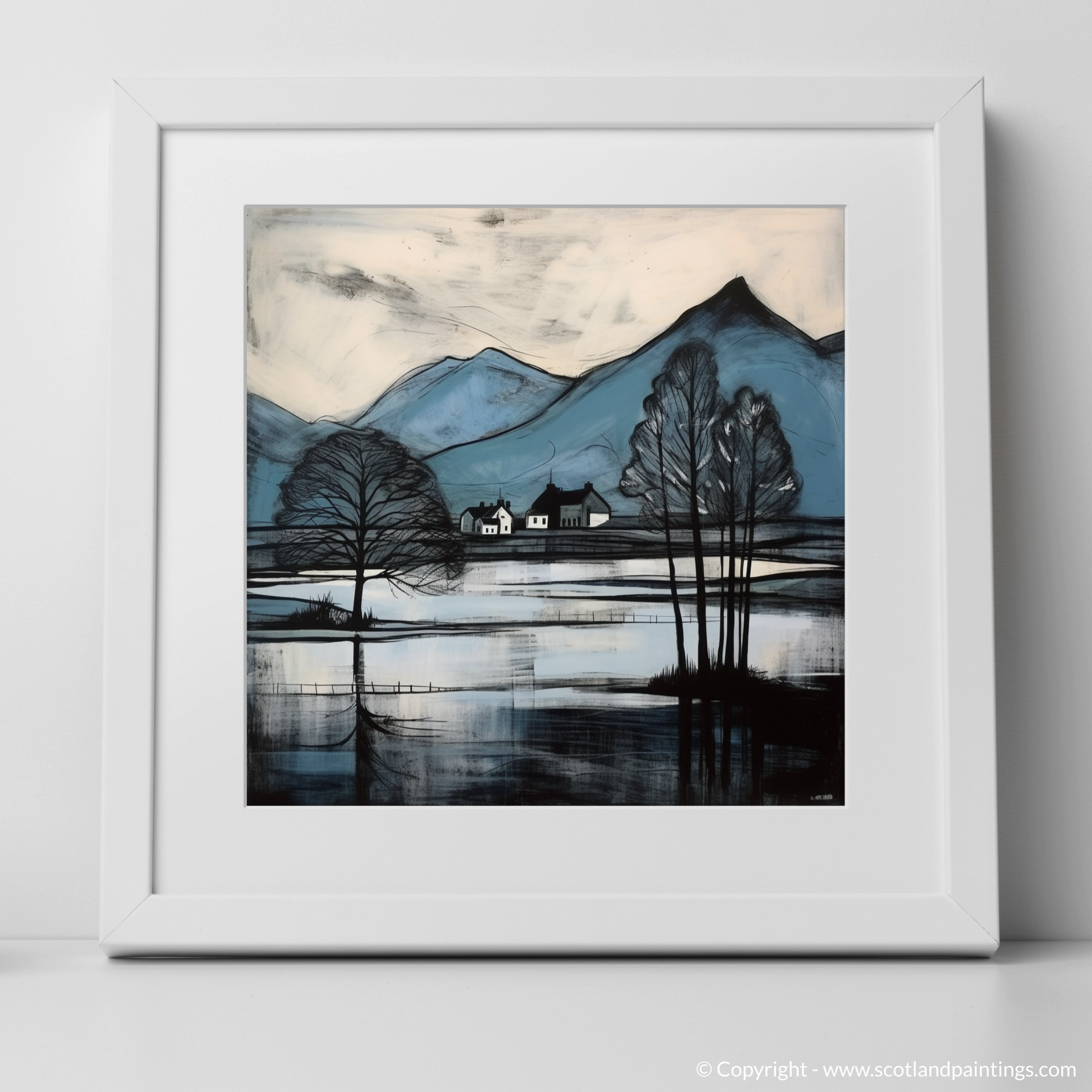 Art Print of Loch Awe, Argyll and Bute with a white frame