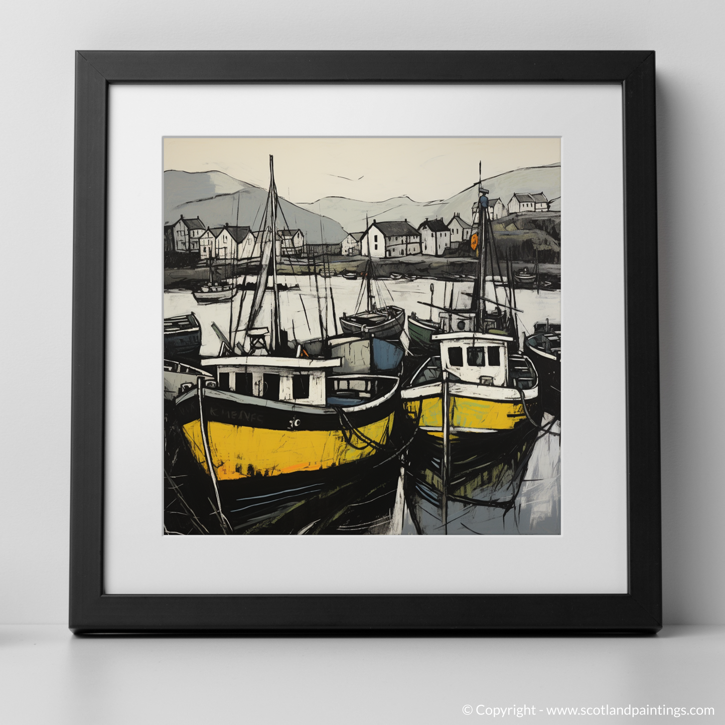 Harbour Hues: An Illustrative Expression of Castlebay, Isle of Barra