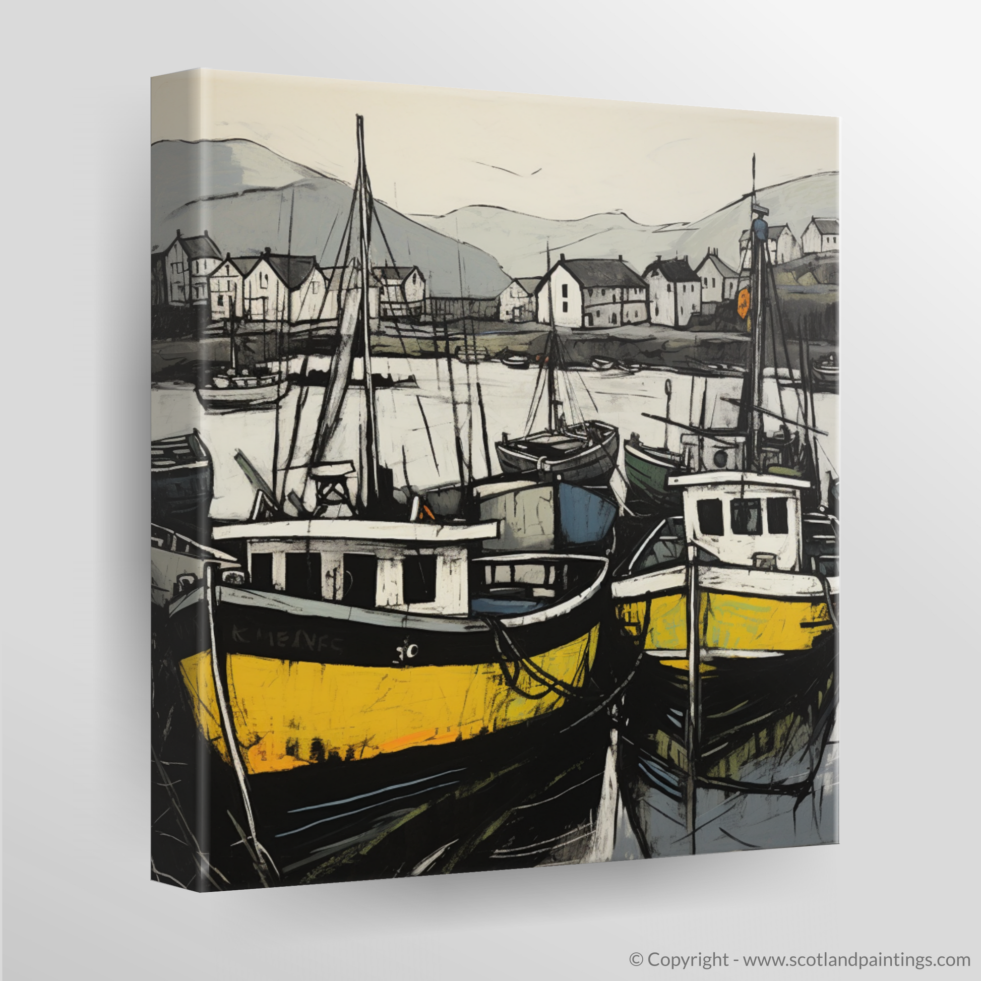 Canvas Print of Castlebay Harbour, Isle of Barra