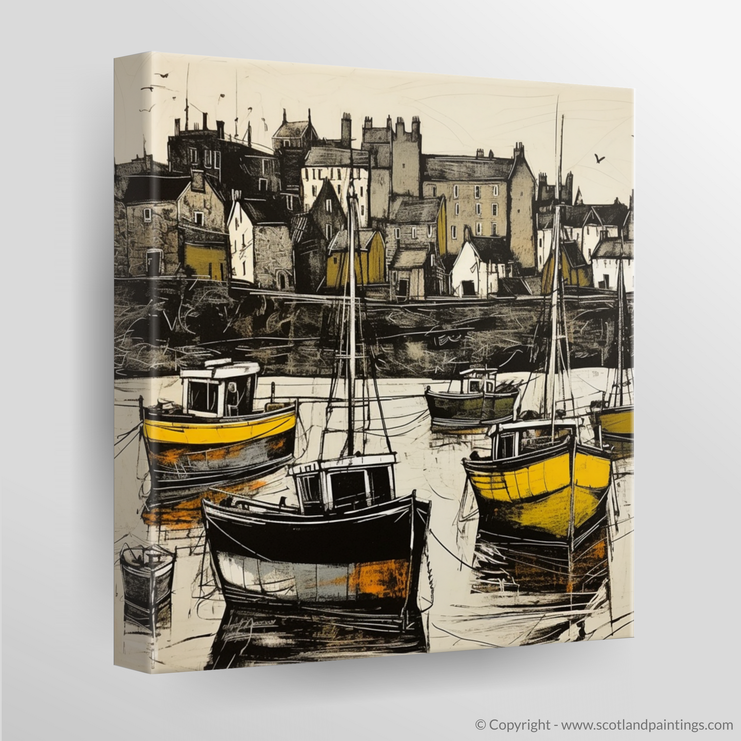 Canvas Print of Castlebay Harbour, Isle of Barra