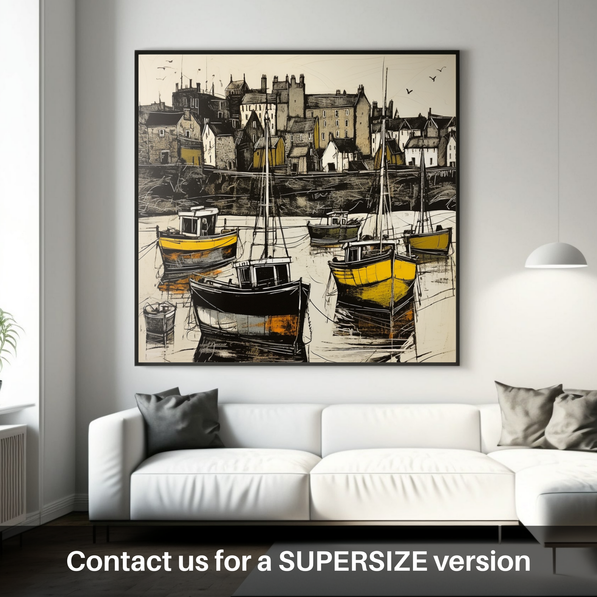 Huge supersize print of Castlebay Harbour, Isle of Barra