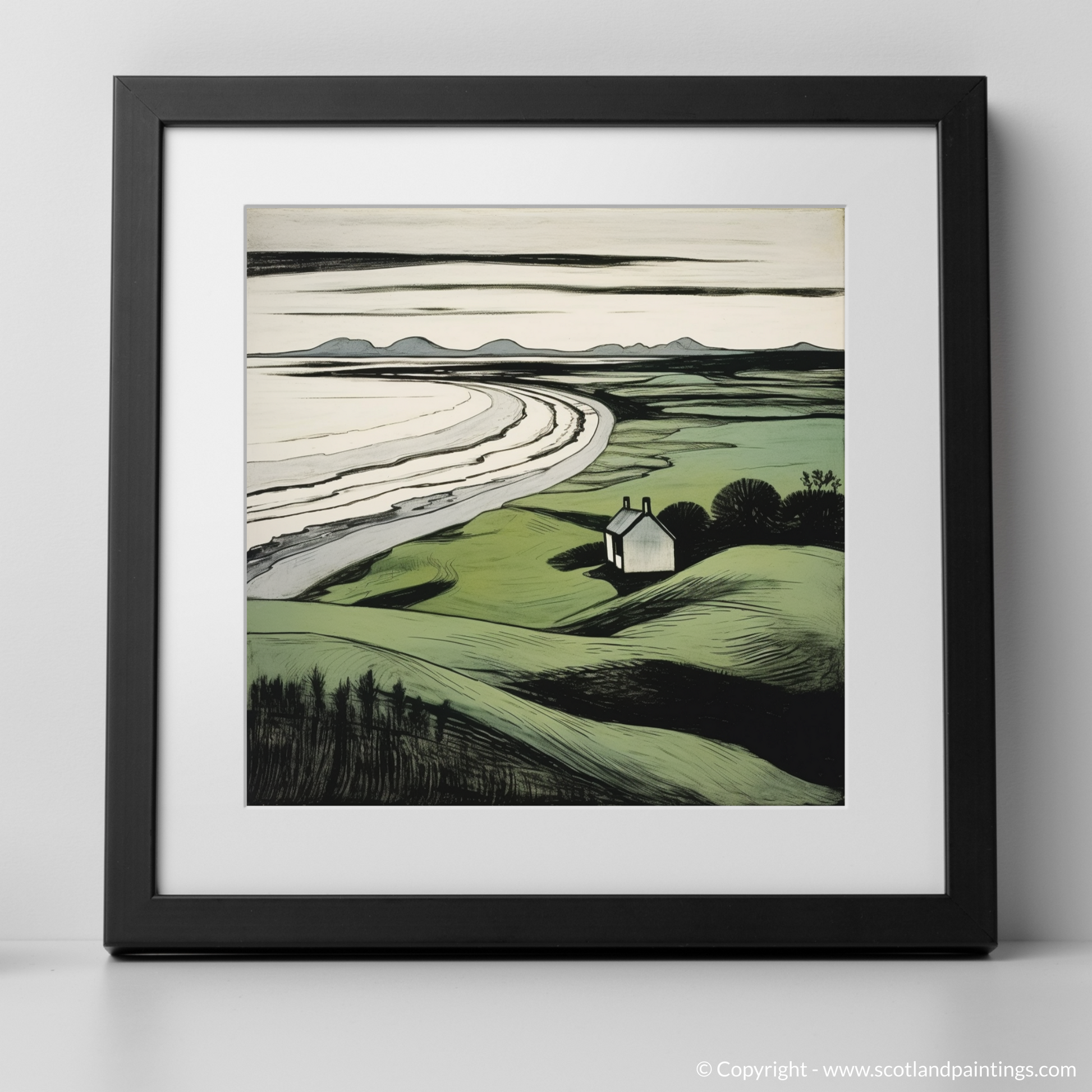 Art Print of Lunan Bay, Angus with a black frame