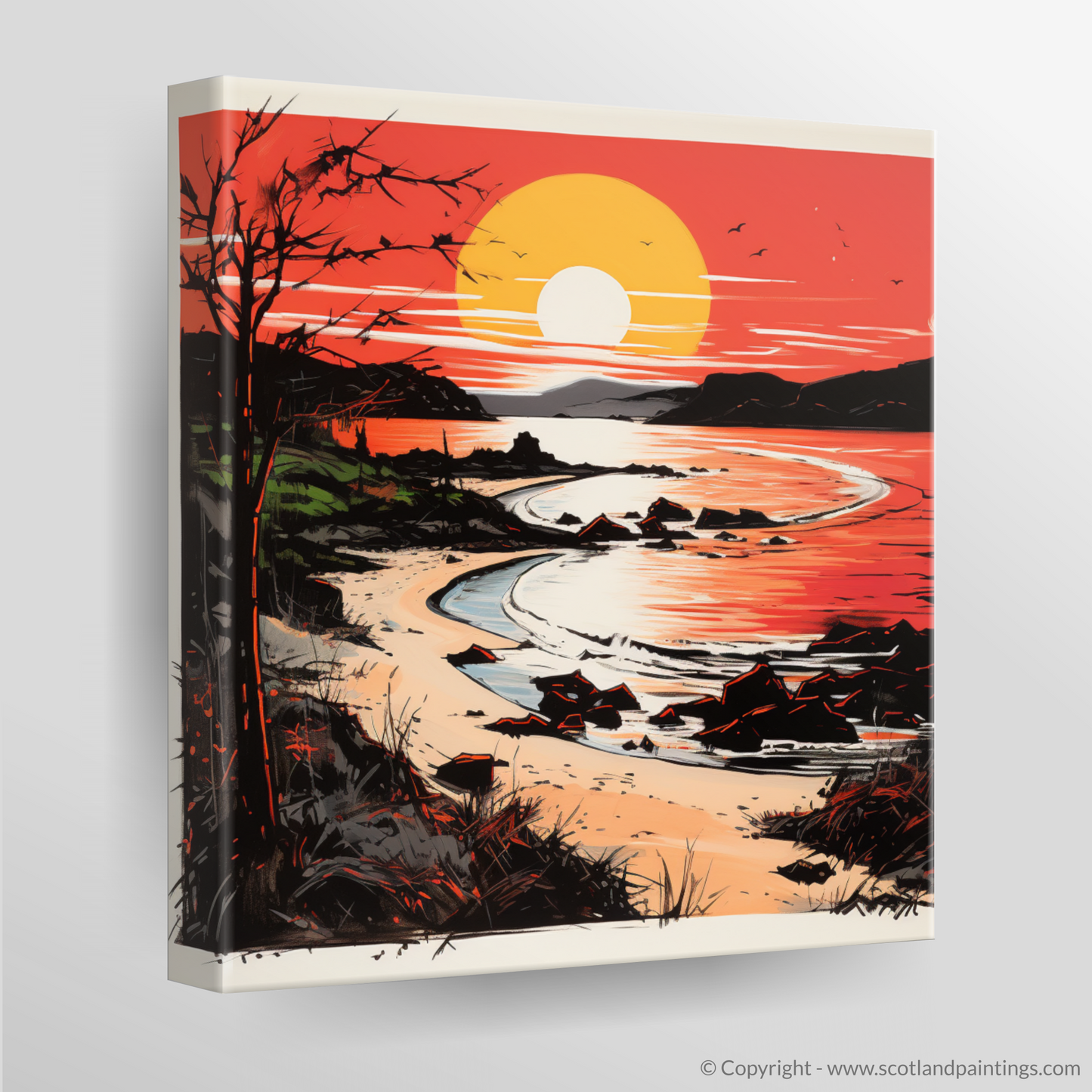 Ardalanish Bay at Sunset: An Illustrative Expressionist Journey