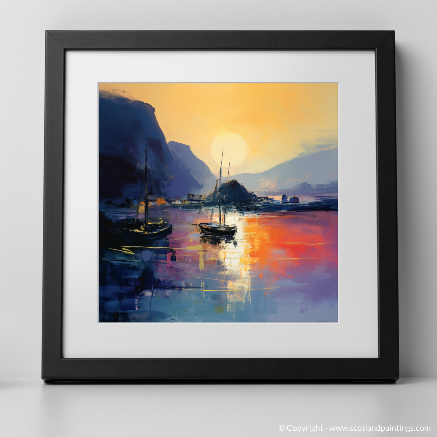 Dusk at Portree Harbour: An Abstract Ode