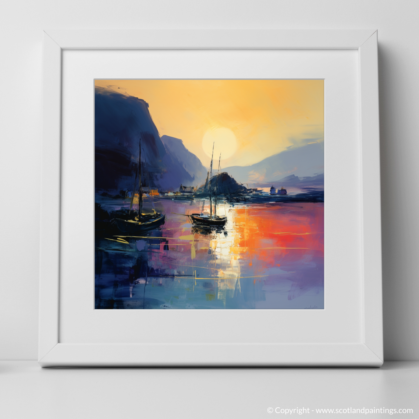 Dusk at Portree Harbour: An Abstract Ode