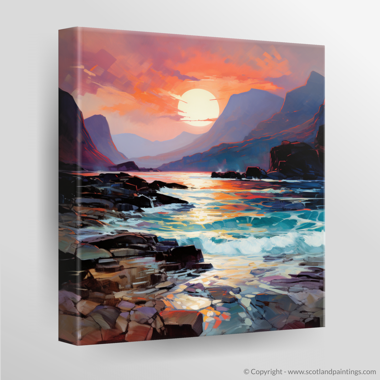 Elgol Bay at Sunset: An Impressionist Ode to Scottish Coves