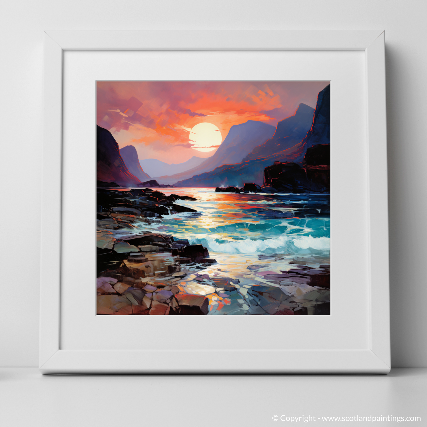 Elgol Bay at Sunset: An Impressionist Ode to Scottish Coves