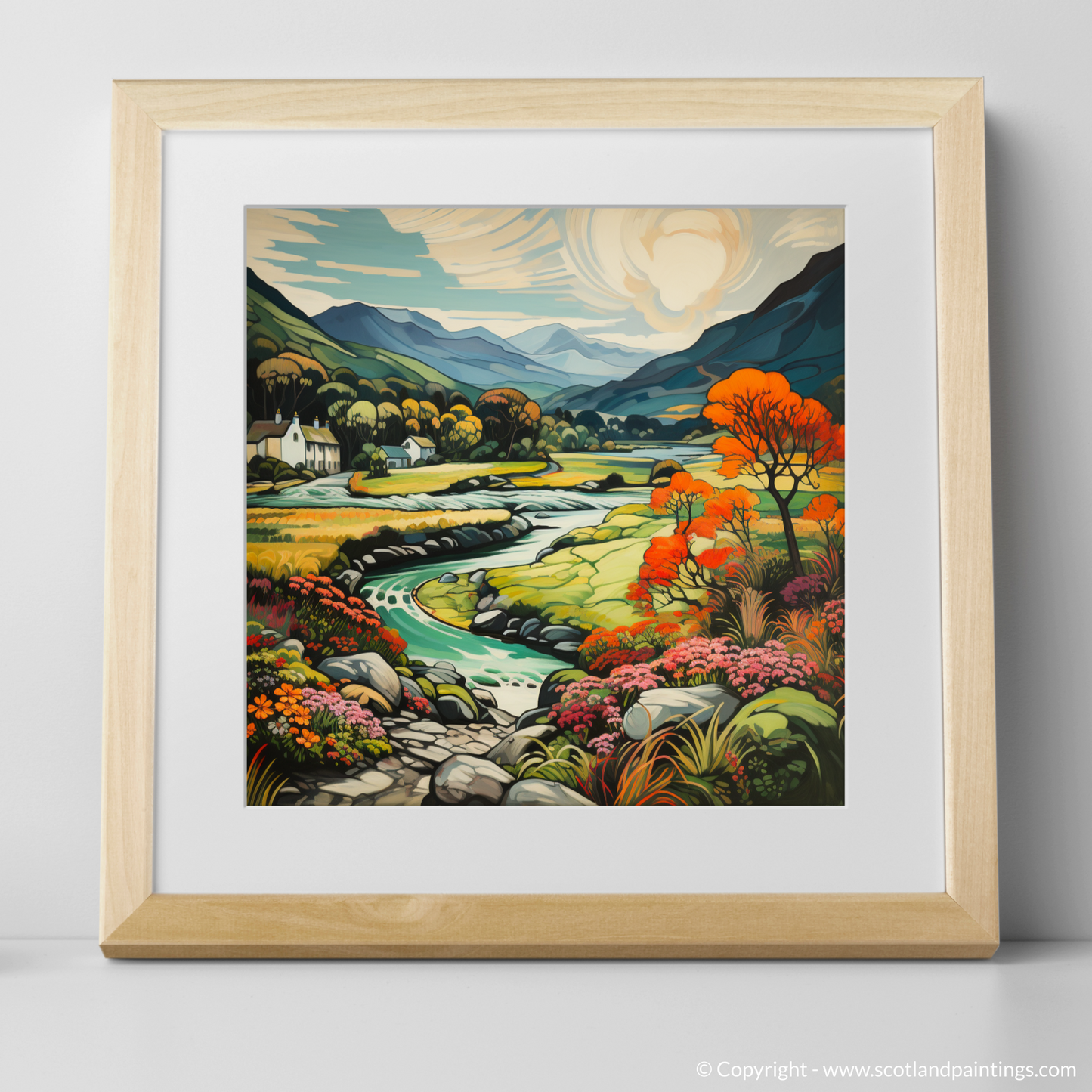 Enchanted Glen Lochay: A Naive Art Tribute to the Scottish Highlands