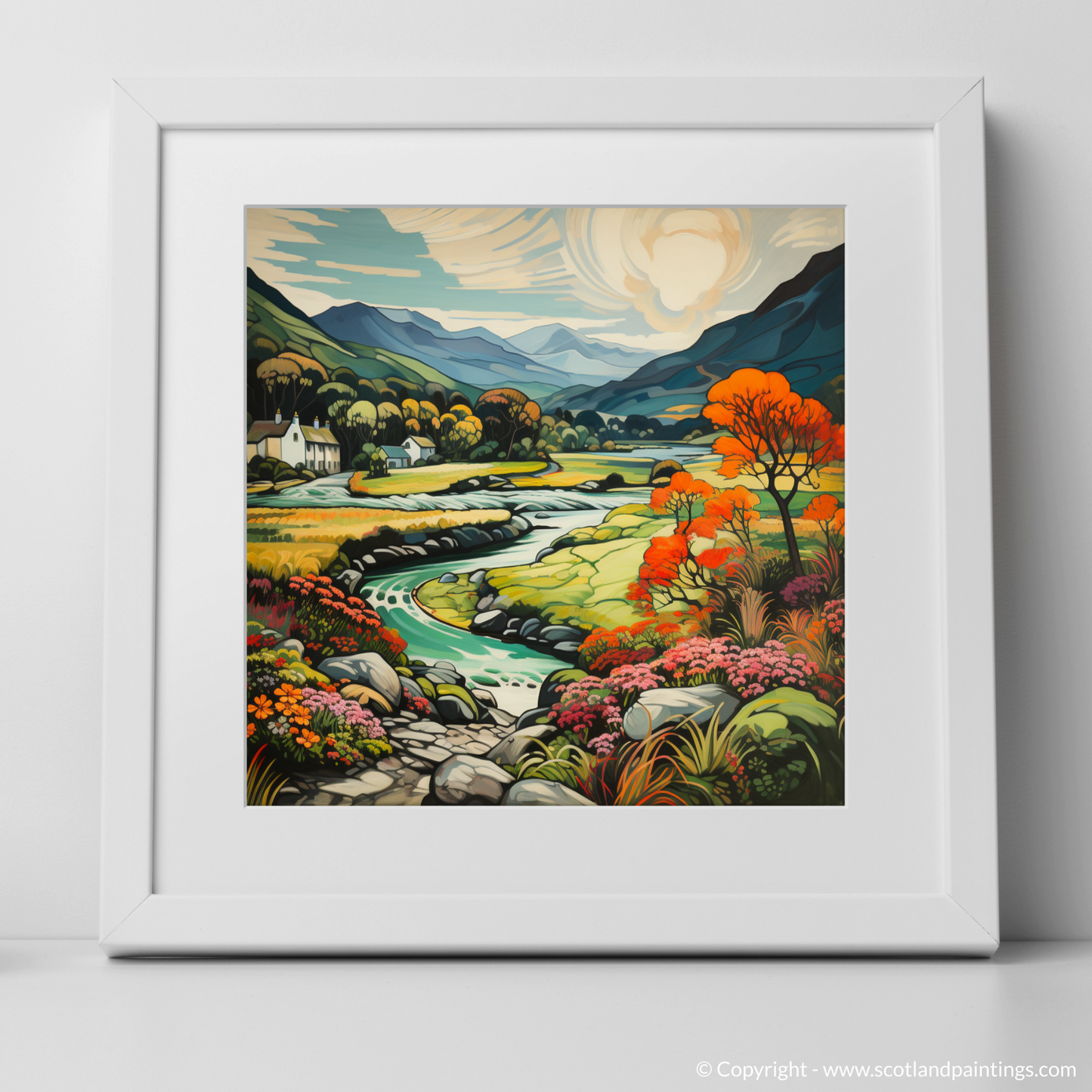 Enchanted Glen Lochay: A Naive Art Tribute to the Scottish Highlands