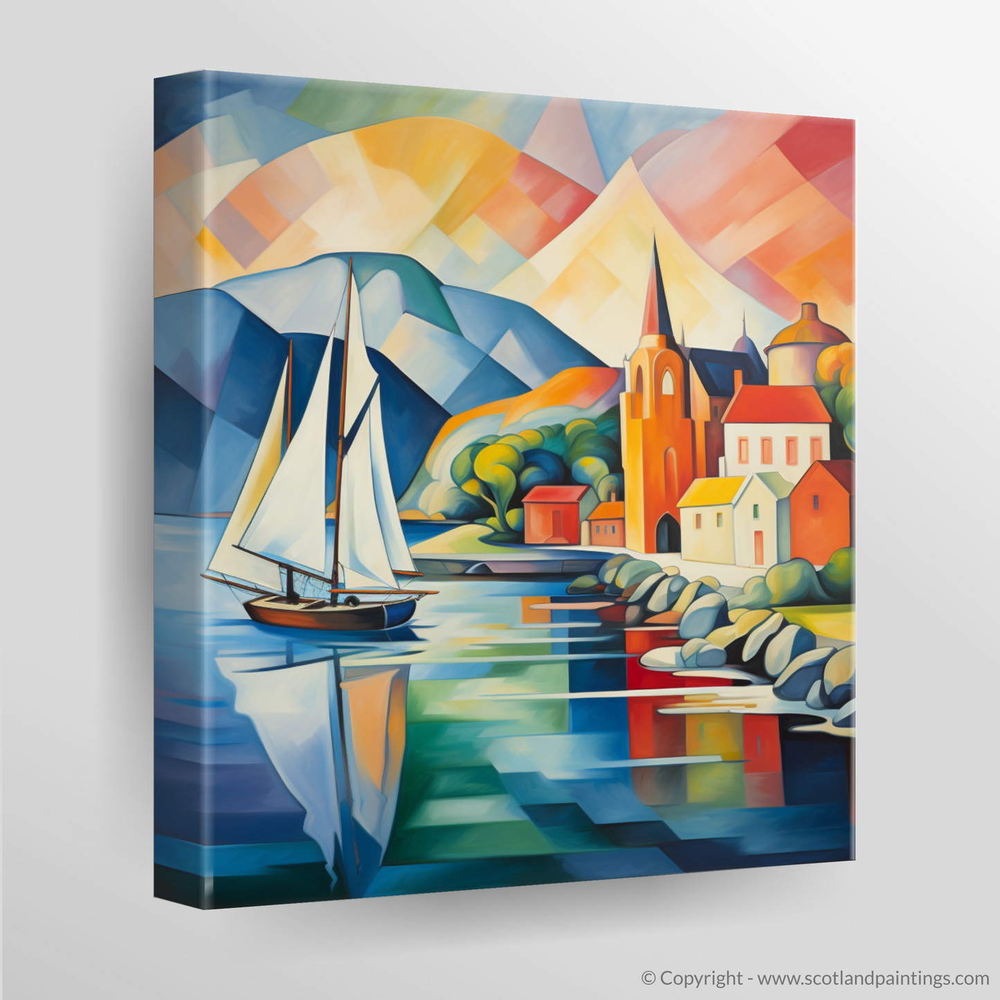 Cubist Tapestry of Isle of Bute: A Scottish Island Rhapsody