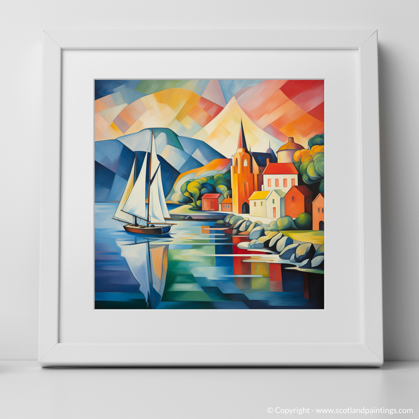 Cubist Tapestry of Isle of Bute: A Scottish Island Rhapsody