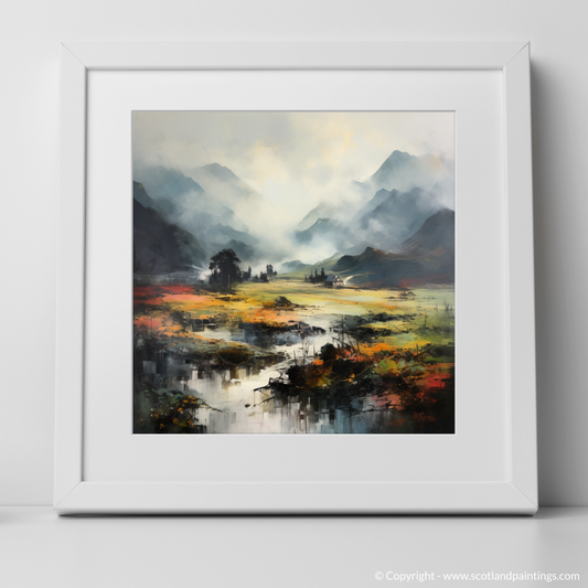 Ethereal Highlands: A Pop Art Tribute to Glencoe's Misty Beauty