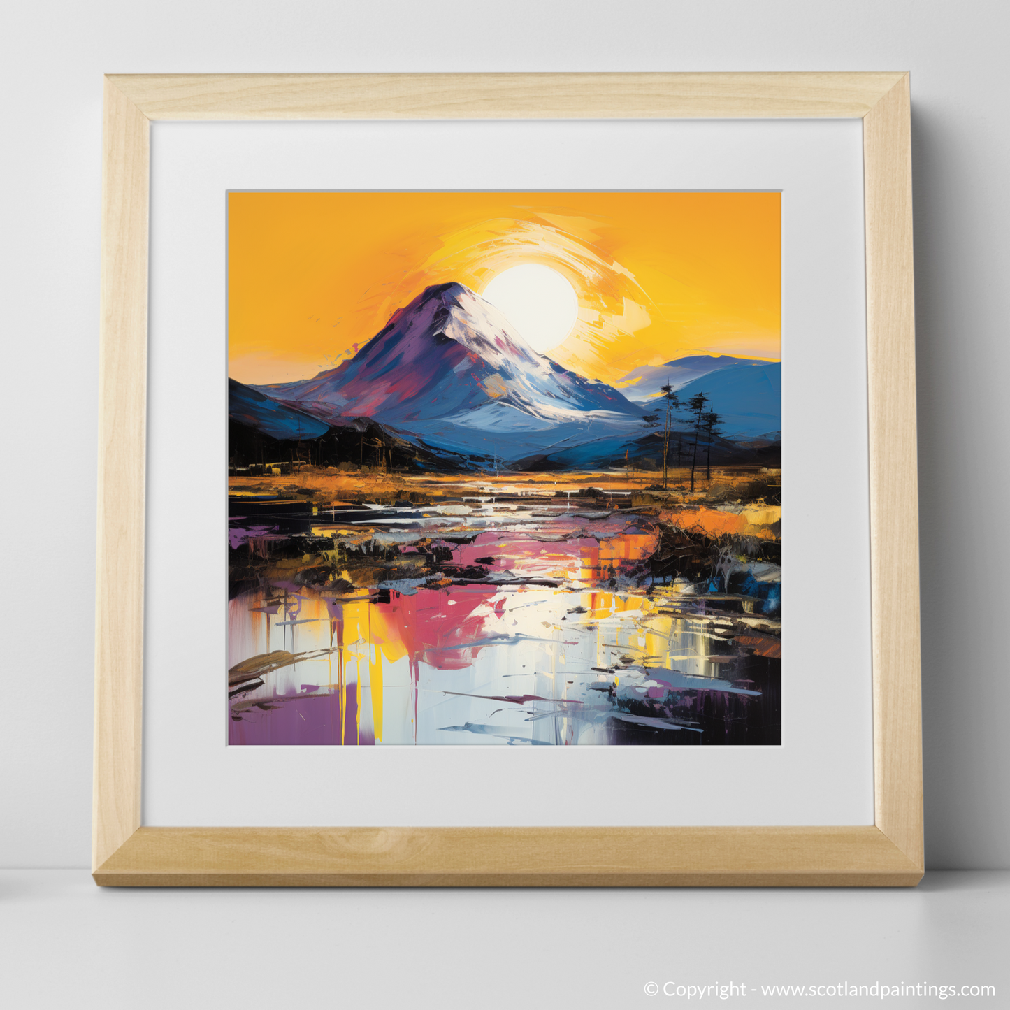 Buachaille Sunrise: An Abstract Impression of Glencoe's Dawn Splendour