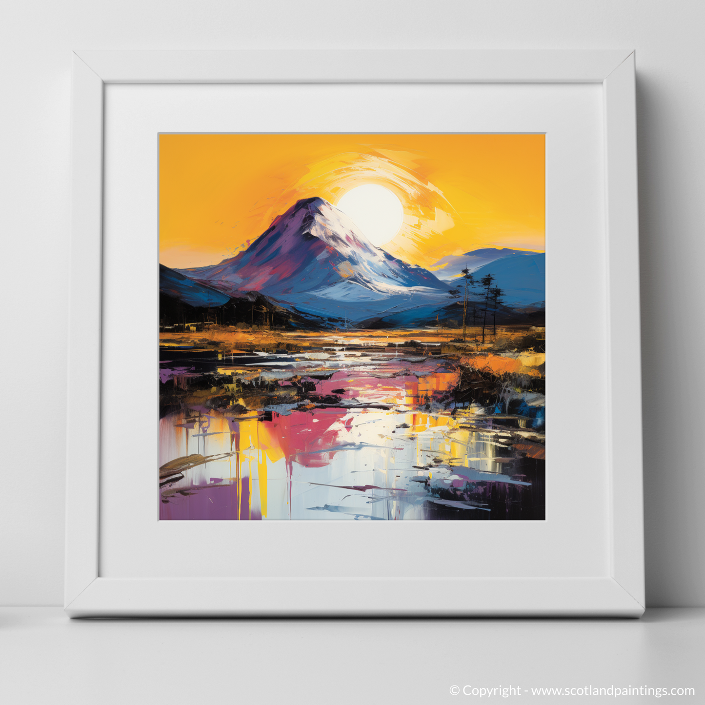 Buachaille Sunrise: An Abstract Impression of Glencoe's Dawn Splendour