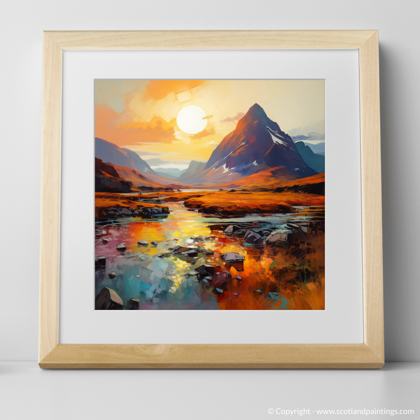 Buachaille Sunrise: An Abstract Ode to Glencoe's Splendour