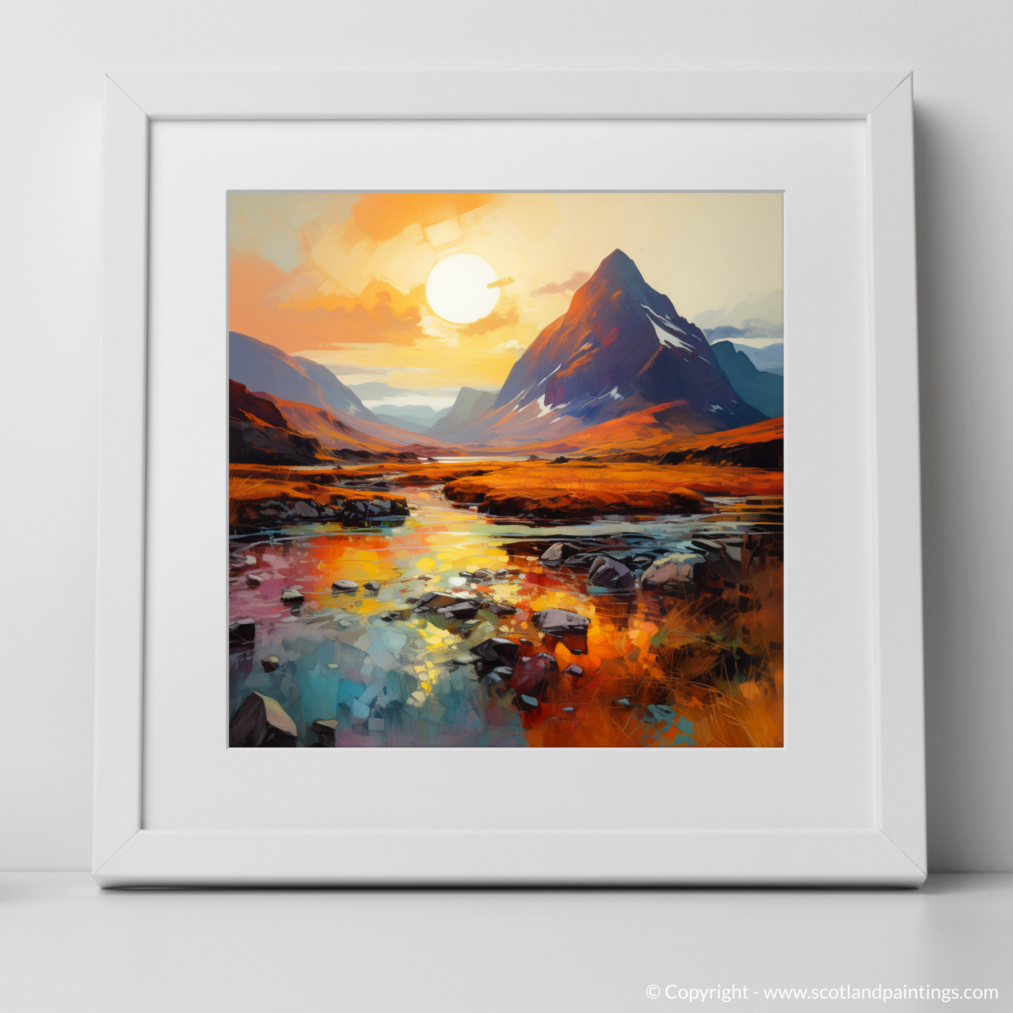 Buachaille Sunrise: An Abstract Ode to Glencoe's Splendour