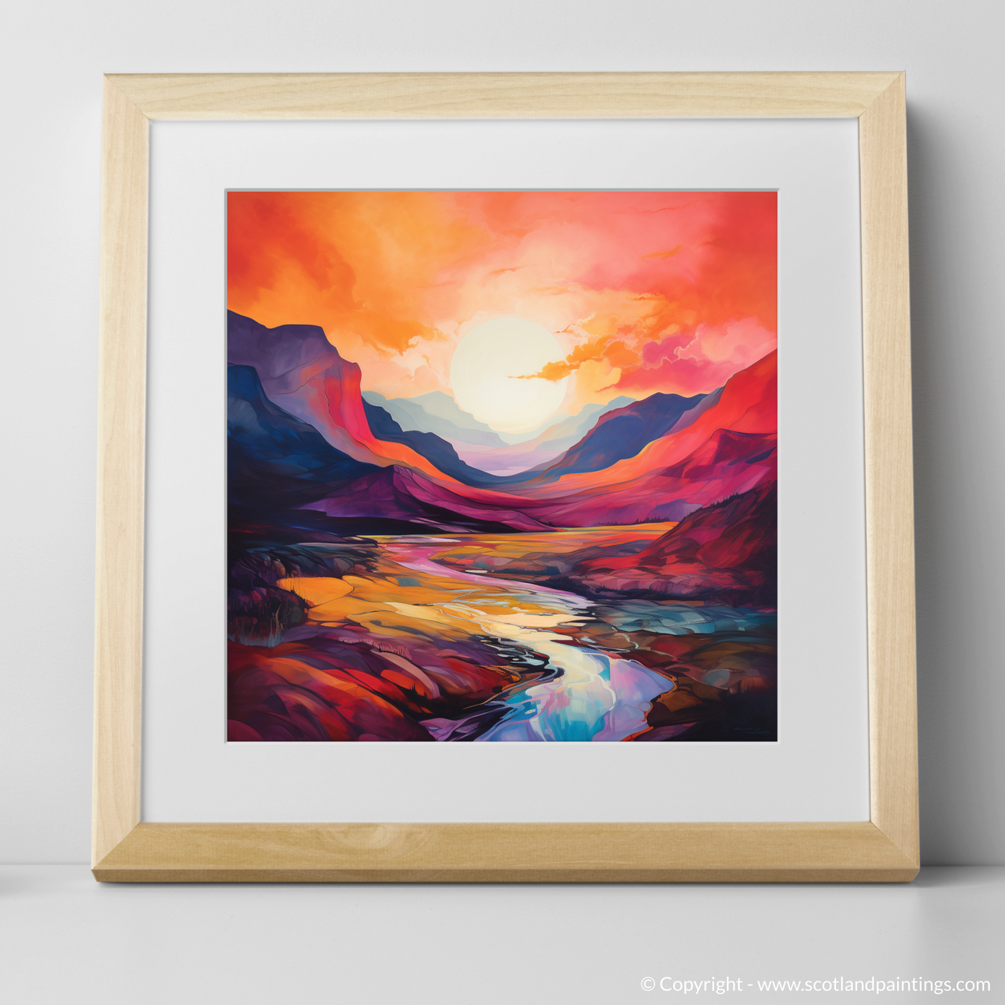 Sunset Glow Over Glencoe: A Colour Field Journey