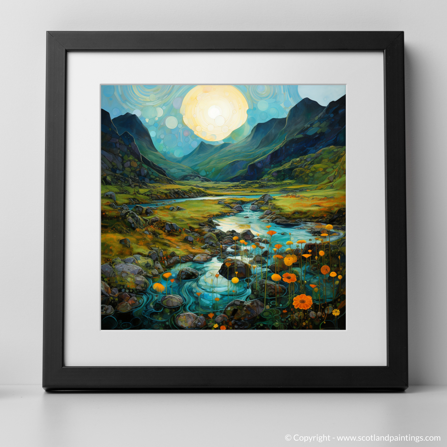 Mountain Avens Dreamscape: An Art Nouveau Journey through Glencoe