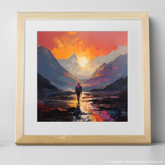 Hiker's Twilight Embrace in Glencoe