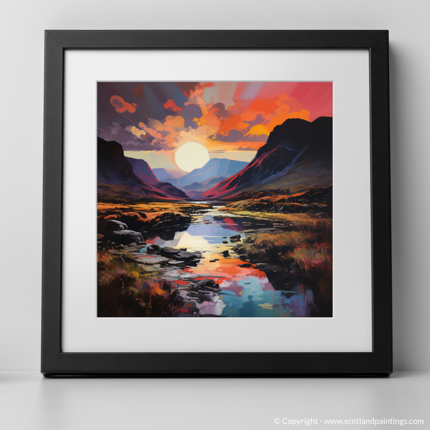 Dusk Drama in Glencoe: A Pop Art Tribute