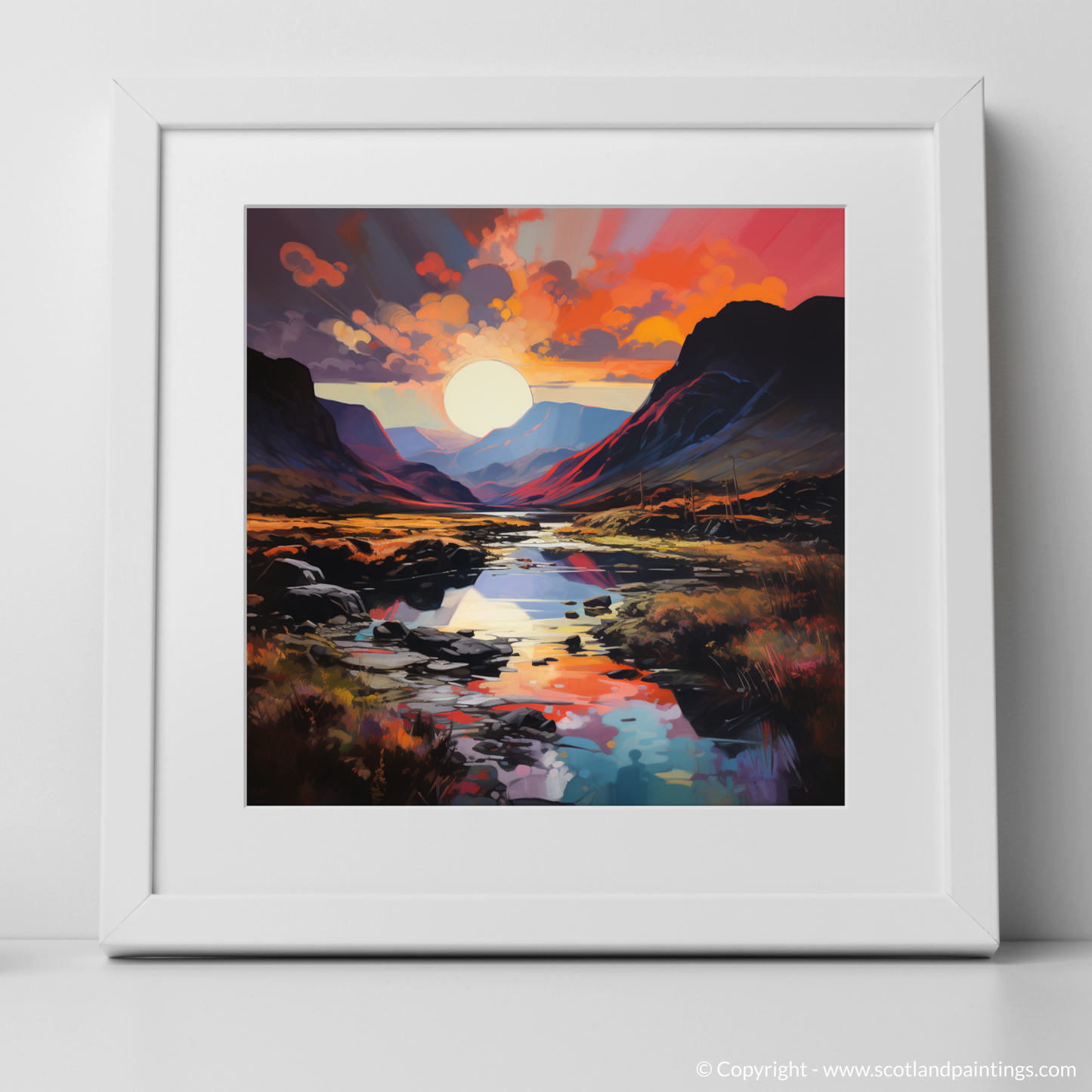 Dusk Drama in Glencoe: A Pop Art Tribute