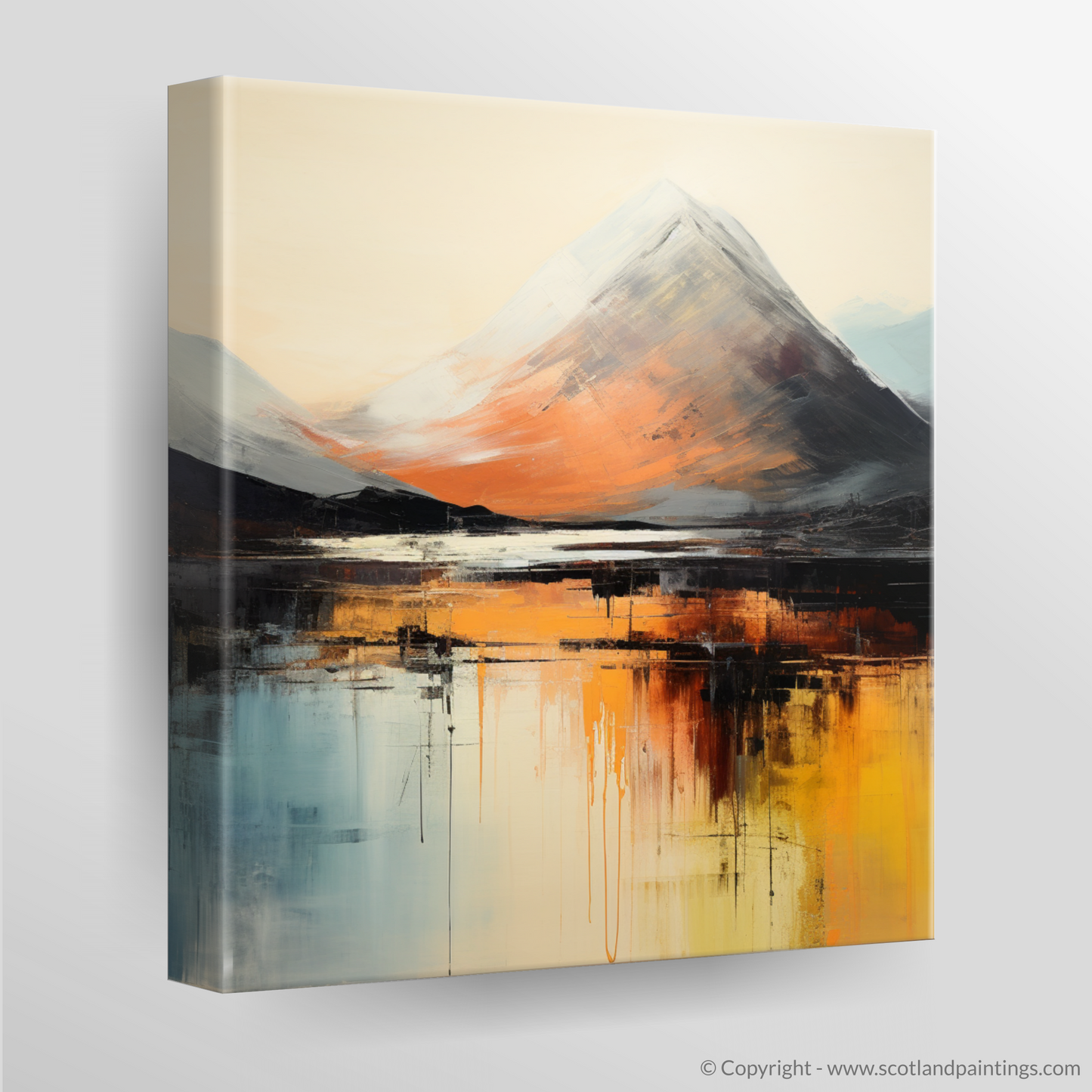 Highland Mirage: An Abstract Reflection of Buachaille Etive Mòr