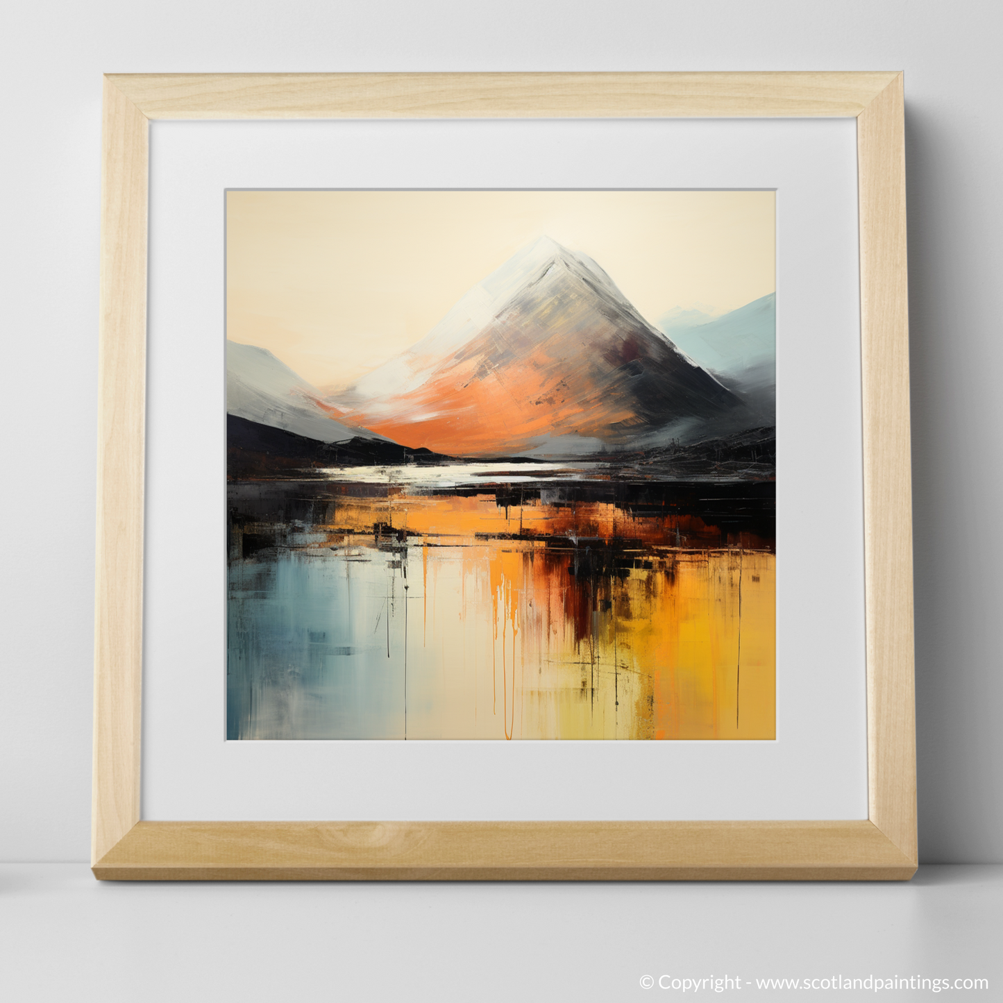 Highland Mirage: An Abstract Reflection of Buachaille Etive Mòr