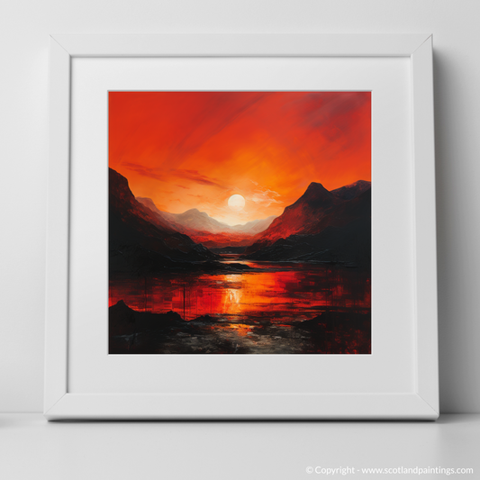 Fiery Twilight over Glencoe Peaks