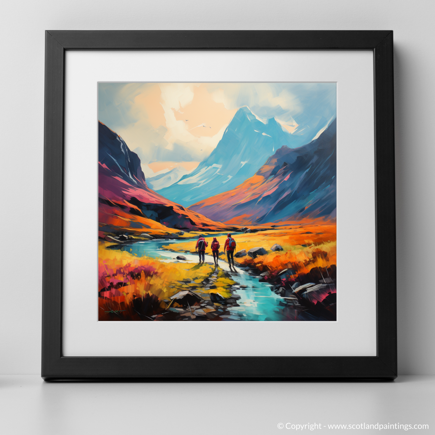 Fauvist Fantasia: Hikers at Glencoe Trailhead