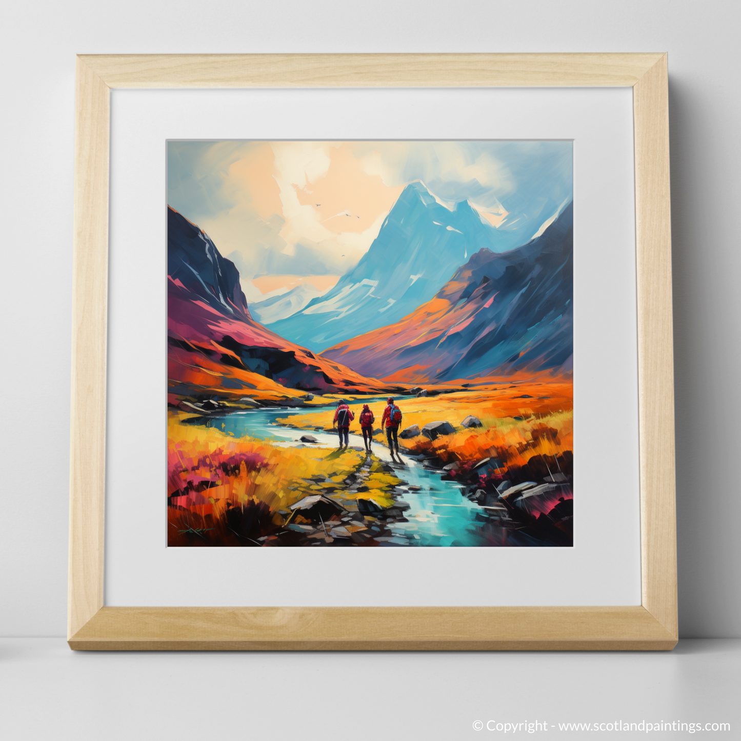 Fauvist Fantasia: Hikers at Glencoe Trailhead