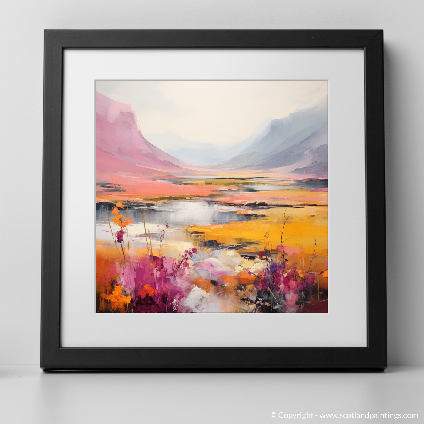 Wild Hues of Highland Heather: Abstract Glencoe Majesty