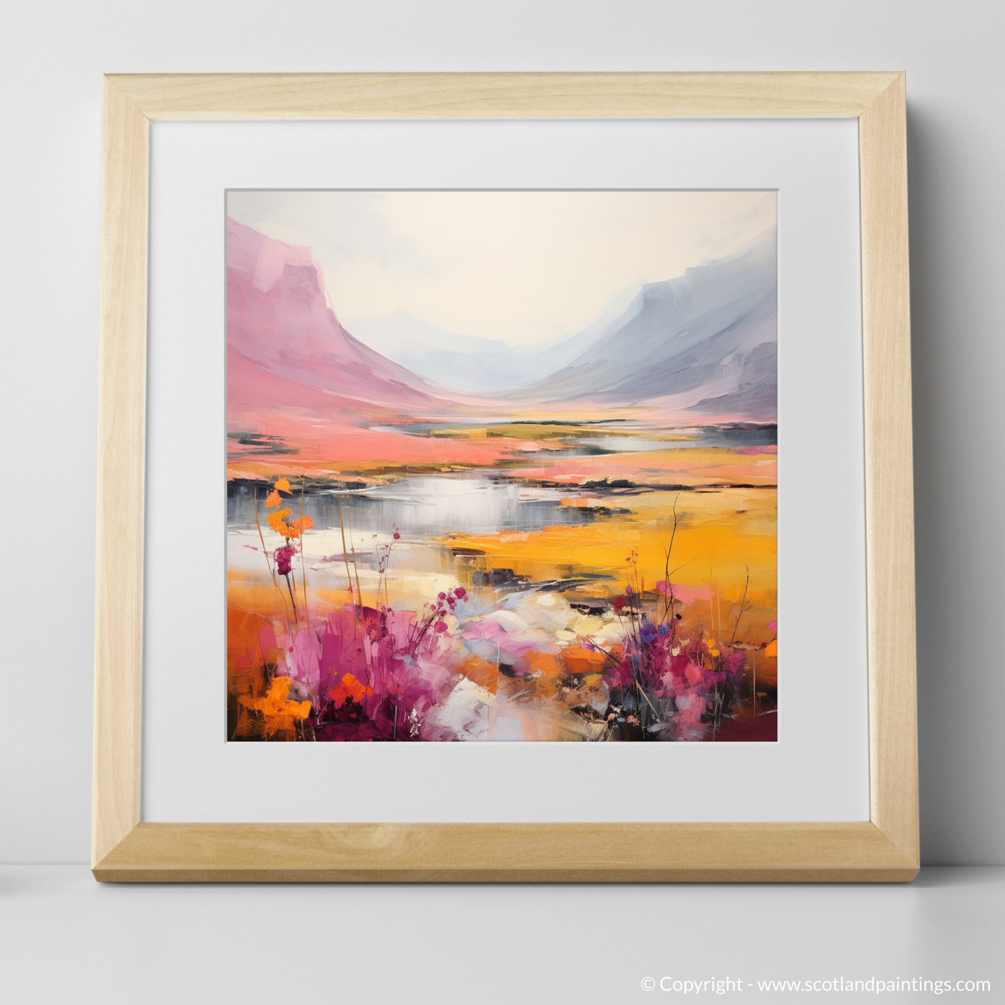 Wild Hues of Highland Heather: Abstract Glencoe Majesty