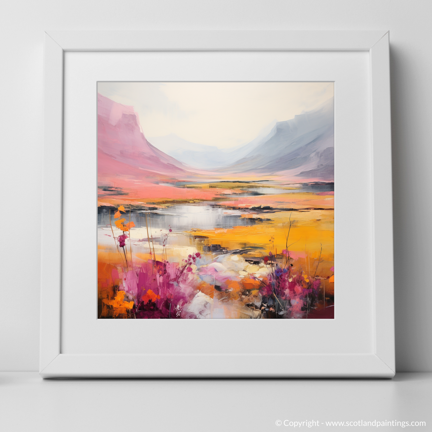 Wild Hues of Highland Heather: Abstract Glencoe Majesty