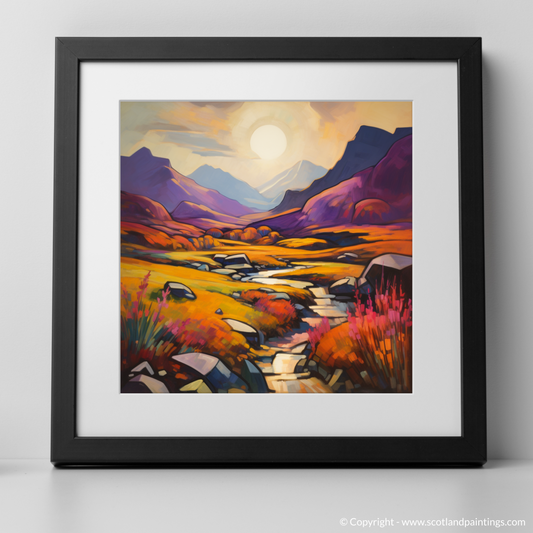 Golden Twilight in Glencoe: A Cubist Rhapsody