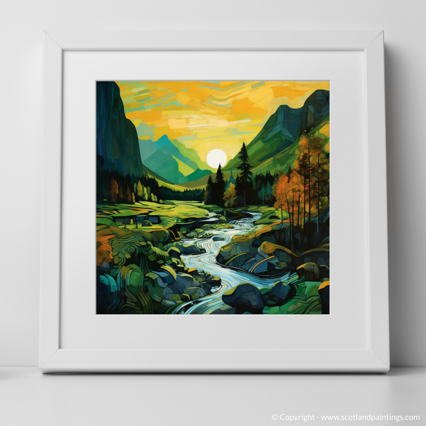 Cubist Sunset over Verdant Glencoe