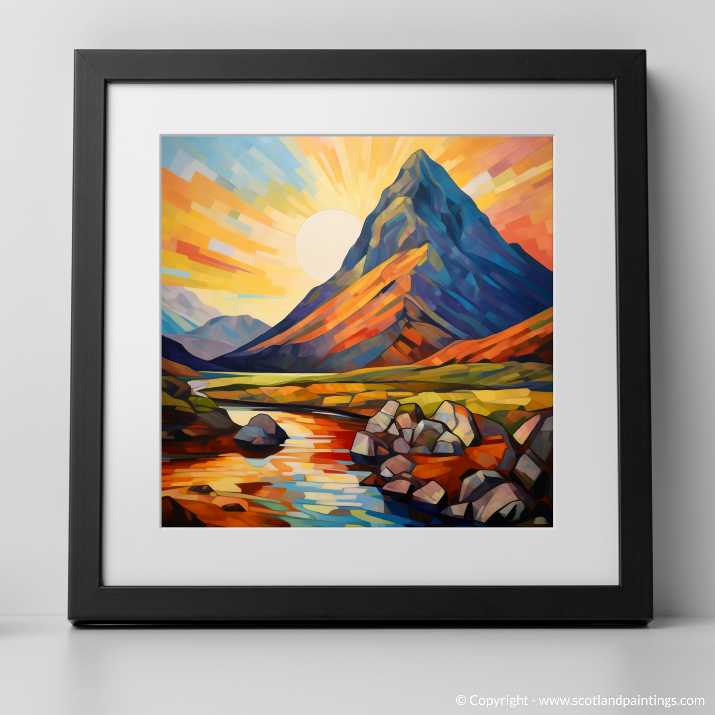 Golden Hour Geometric Ode to Buachaille in Glencoe