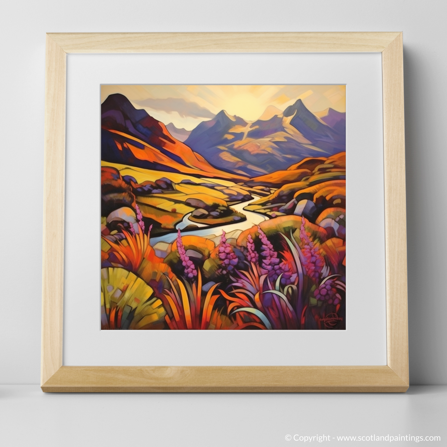 Golden Light on Heather: A Cubist Glencoe Odyssey