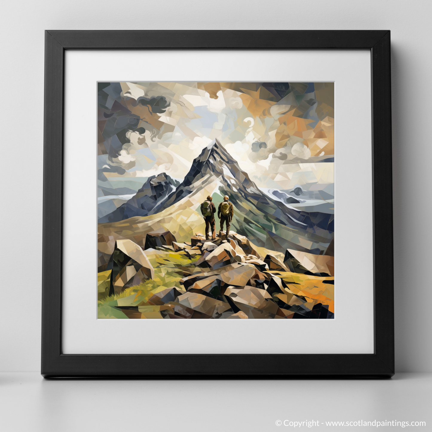 Cubist Summit: A Geometric Ode to Buachaille and the Highlands