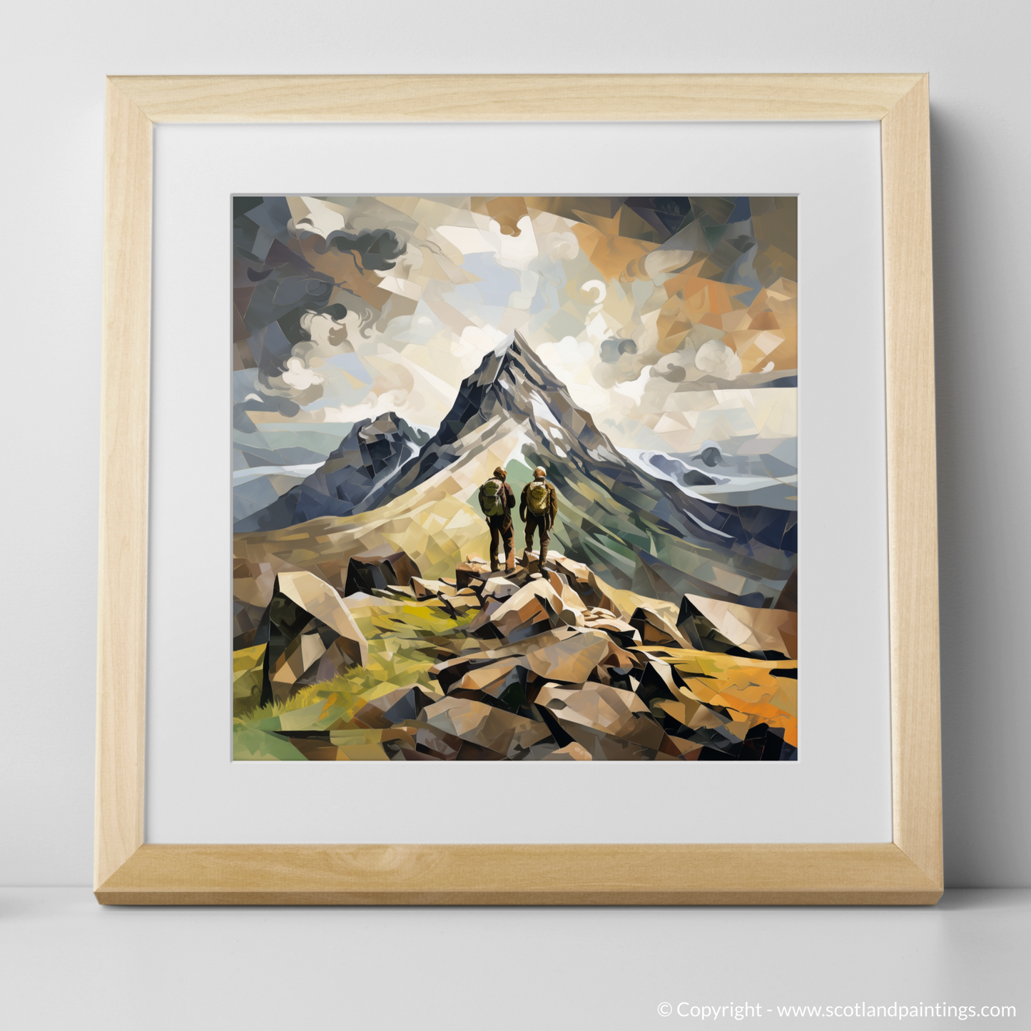 Cubist Summit: A Geometric Ode to Buachaille and the Highlands