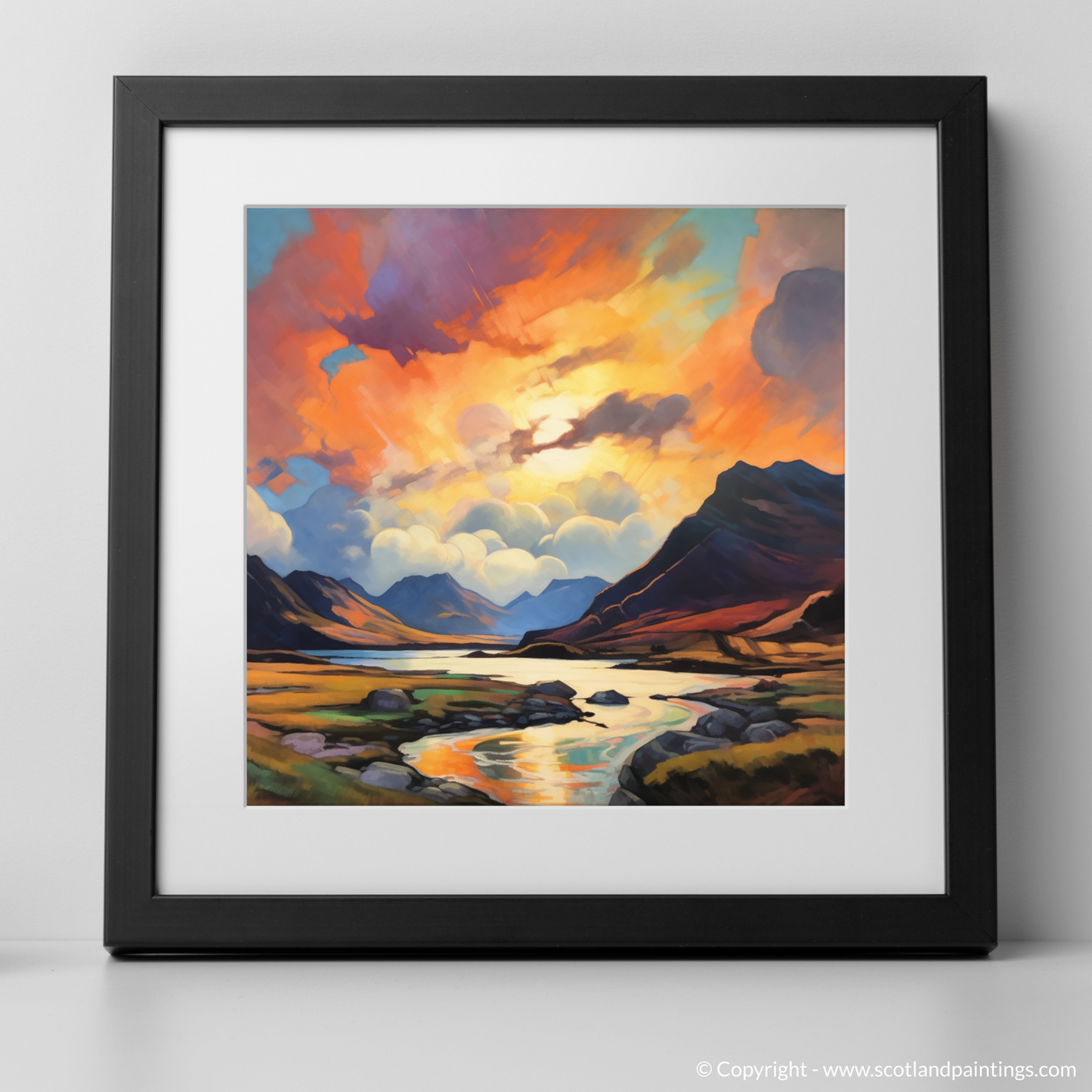 Cubist Sunset Dance Over Glencoe