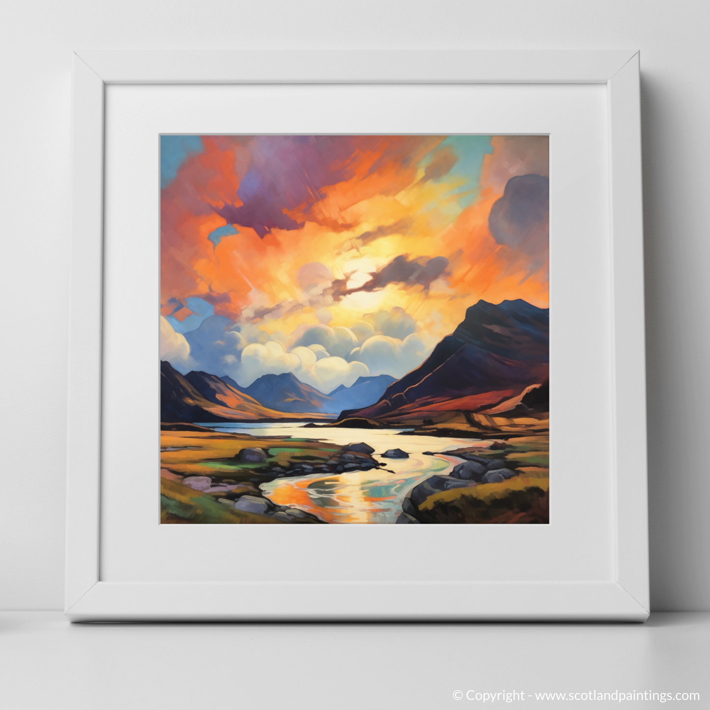 Cubist Sunset Dance Over Glencoe