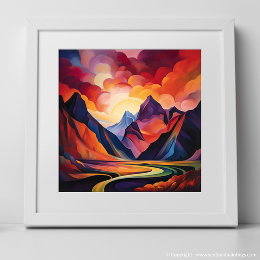 Cubist Rhapsody of Glencoe's Fiery Peaks