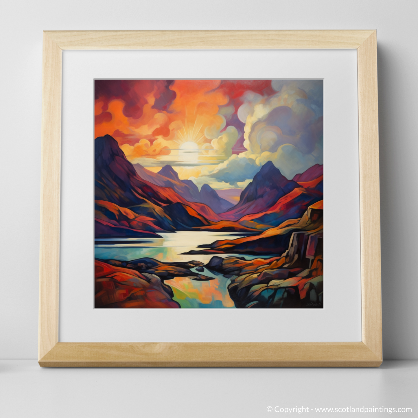 Cubist Sunset over Glencoe Highlands