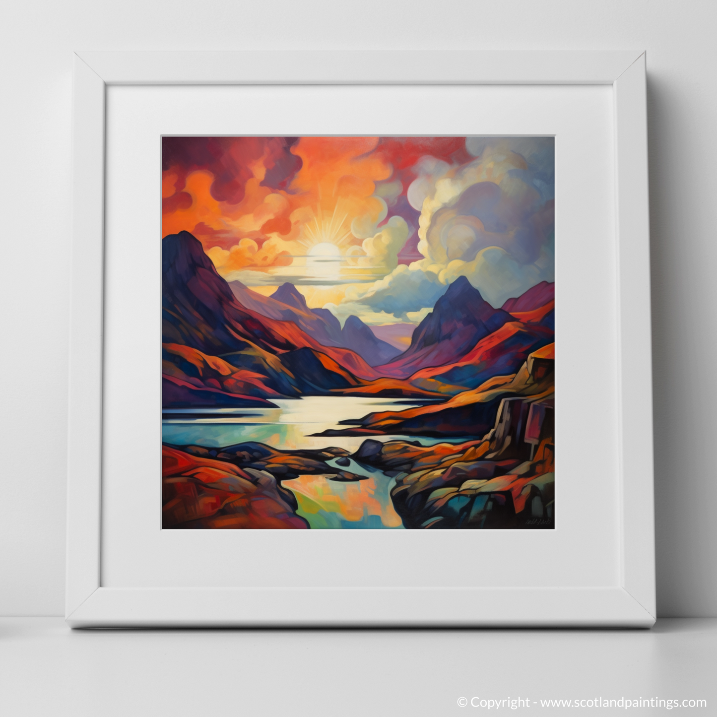 Cubist Sunset over Glencoe Highlands