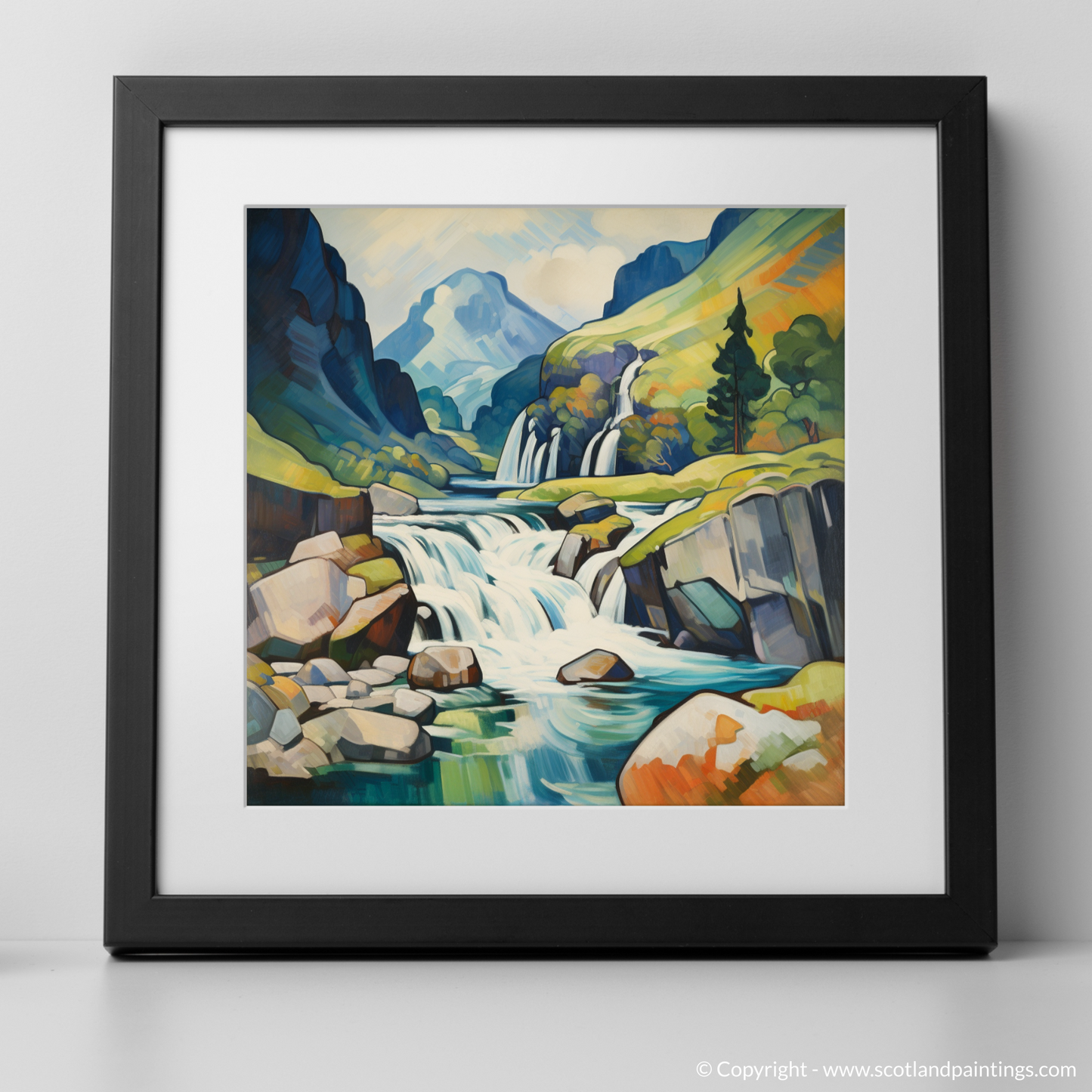 Cubist Cascade: A Geometric Interpretation of Glencoe's Waterfall