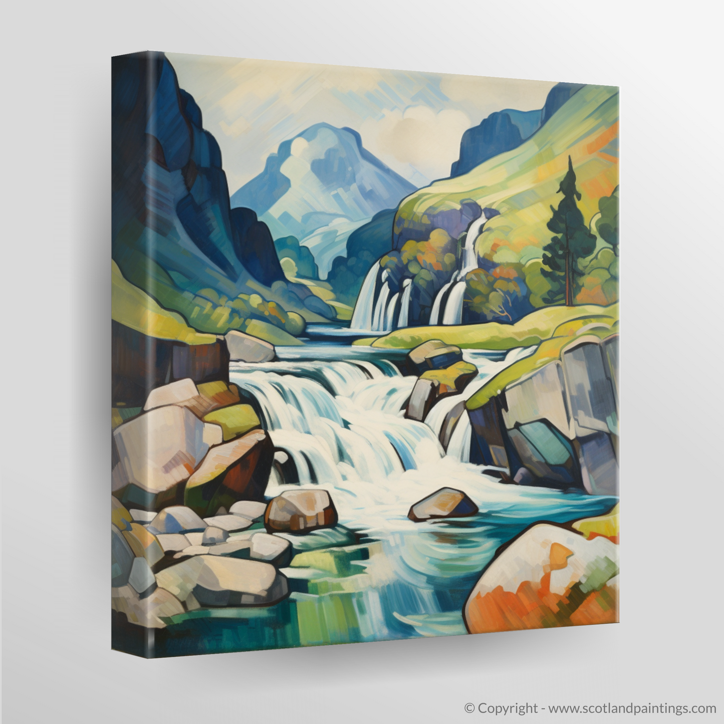 Cubist Cascade: A Geometric Interpretation of Glencoe's Waterfall